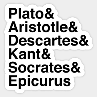 Helvetica Philosophers Sticker